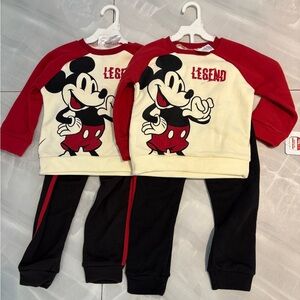 2 Mickey Mouse 2 piece fleece kids set
